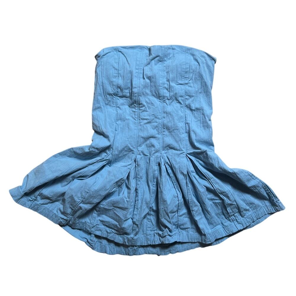 Free People Blue Strapless Top Women Size Medium